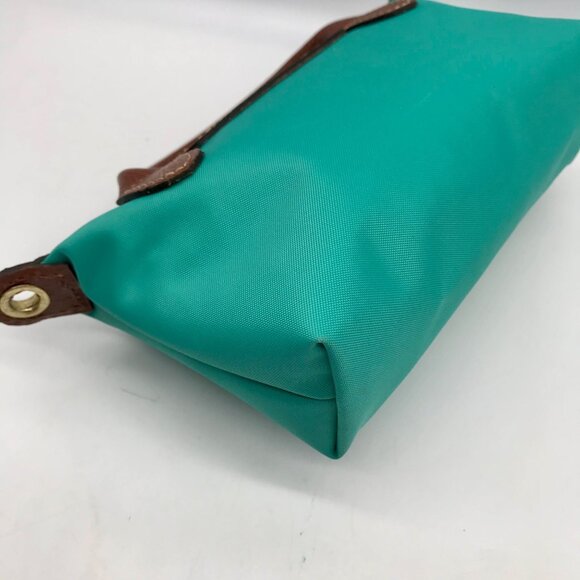 Longchamp Turquoise Nylon Le Pliage Mini Pouch - Picture 9 of 11